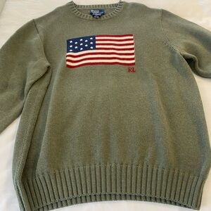 Polo by Ralph Lauren Sage Green Flag Sweater